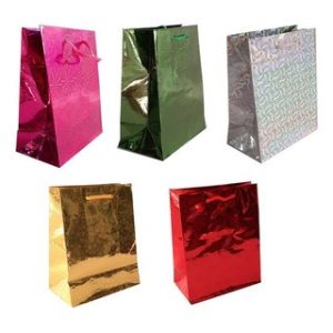 Bolsa de Regalo Grande Metalizadas Diseños Surtidos