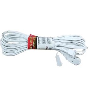 Extensiones de 6 Metros (20FT) Blanca Cable 16x2 13 Amp