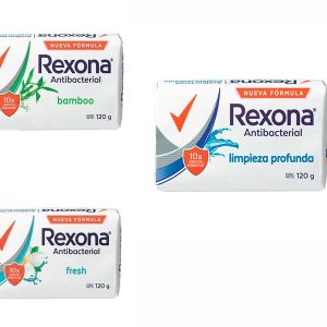 Jabón Rexona Antibacterial (Limpieza Profunda / Bambú / Fresh) 120g