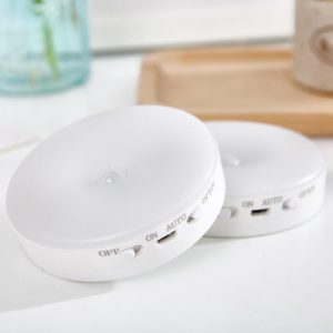 Lampara LED Circular Pequeña Con Sensor (Recargable USB)