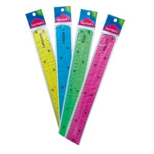 Reglas Flexible de Colores Bambary 15 cm